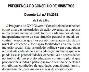 Dec. Lei n.º 54/2018 de 6 de julho